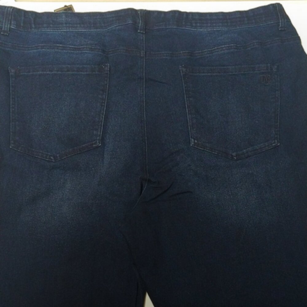 NEW! 5 Pocket Super Stretch Jeggings, Dark Wash Denim - Plus Size TALL - Picture 5 of 10
